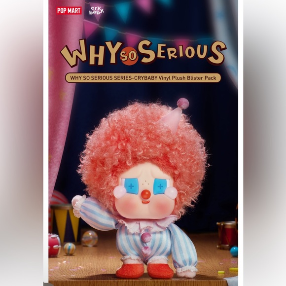 Pop Mart Crybaby Why So Serious Vinyl Plush - Picture 1 of 6